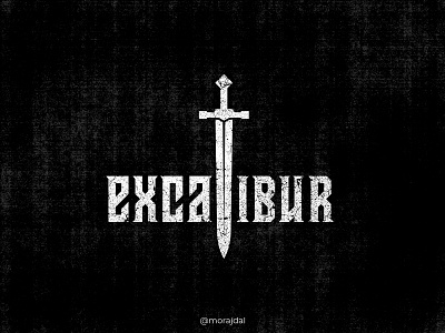 Excalibur | Sword Typography Design design excalibur lettering logo logo design flat minimalist icon logotipo logotype logotype designer logotypedesign sword typographic typography typography art typography design