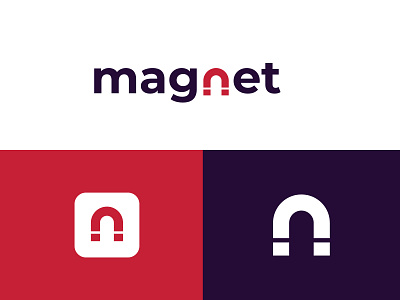 Magnet Logotype Design design icon logo logo design flat minimalist icon minimal