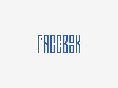 Facebook Typography Design design flat lettering logo minimal typography
