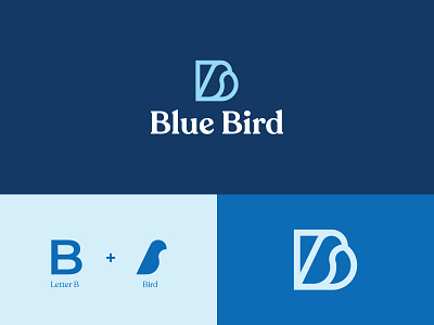 Blue Bird - Logo Design branding design flat logo logo design flat minimalist icon minimal