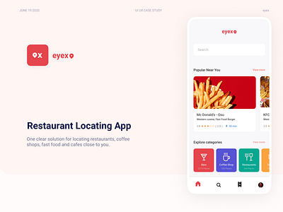 Restaurant Locator app Ui Ux case study