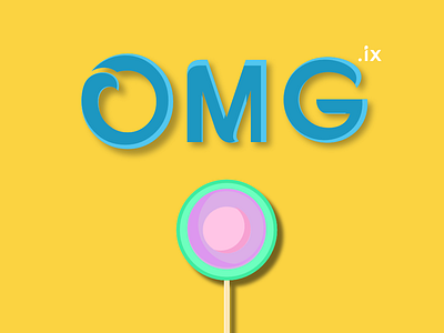 OMG Popsicle design flat graphic art icon illustration illustrations lettering logo minimal typography vector