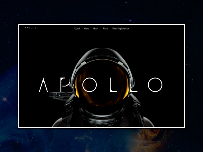 Apollo dark earth inspiration space ui web website