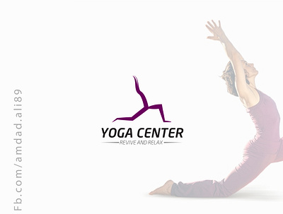 YOGA CENTER amdad ali branding graphic design logo typography vector yoga
