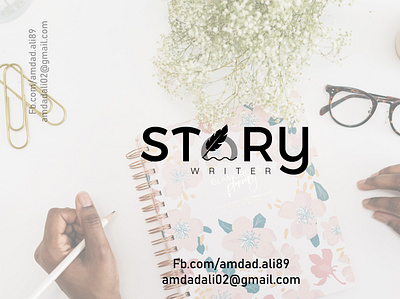 STORY writer branding design dribbble illustration lettering logo logo showcase logodesigners logoideas logomark logopositive minimalism negativespacelogo professionallogo simplecooldesign t shirt design typography typographydesigns visualdesign