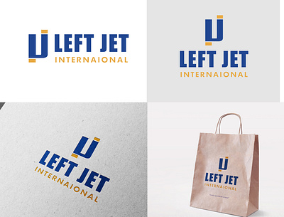 Left Jet International Logo Design brand identity