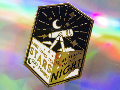 "Loved The Stars" Enamel Pin adobe illustrator astronomy badges cosmic enamel pin galaxy nasa outer space pins stars vector art