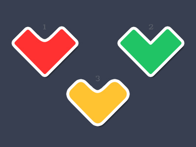Love Icon count green heart icon love red yellow