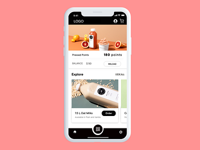 Mobile Homepage of Juice Delivery Service app design ecommerce homepagedesign