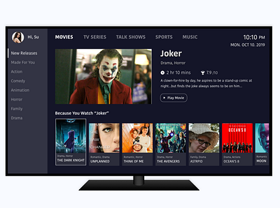 Weekly UI Challenge_Week 1: TV On Demand tv app uxui