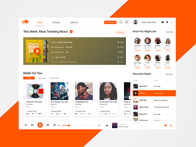 Redesigning the Homepage of SoundCloud music app soundcloud ux uxui