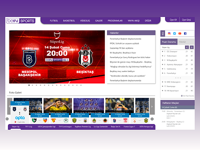 Bein Sport ReDesign design ui web