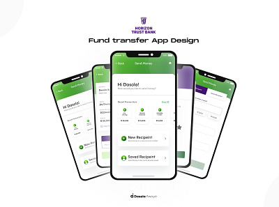Horizon Trust -- Fund Transfer App Design app design minimal typography ui ux
