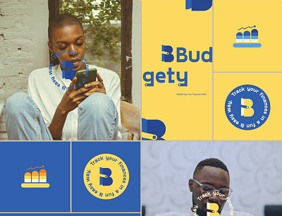 BUDGETY - Brand identity app branding design illustration logo minimal typography vector
