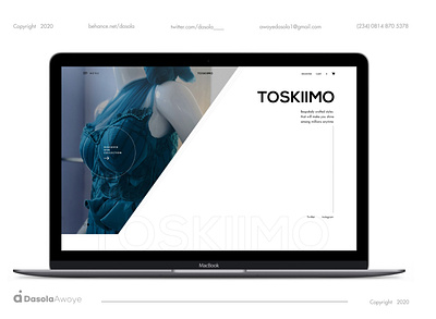 TOSKIIMO Fashion House Dashboard branding design flat logo minimal type typography ui ux web