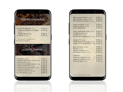Mobile Price List - Mr. Meat branding design interface list list page logo responsive ui ux ux ui whatsapp