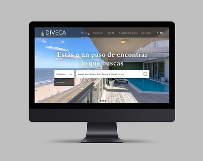 Website - Diveca Real State branding design interface logo minimalism responsive type ui ux ux ui web webdesign website