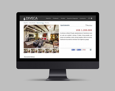 Website - Diveca Real State branding design interface logo minimal minimalism responsive type ui ux ux ui web webdesign website