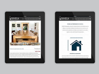 Website - Diveca Real State branding design interface minimal minimalism responsive type ui ux ux ui web webdesign website