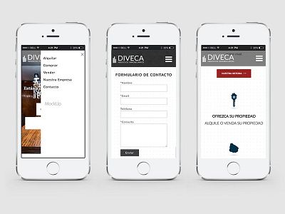 Website - Diveca Real State branding design interface minimal minimalism responsive type ui ux ux ui web webdesign website