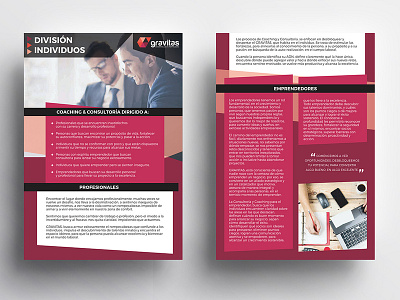 Brochure Design - Gravitas, Business Coaching art branding brochure brochure design brochure template design graphic design illustrator illustrator art tipography vector