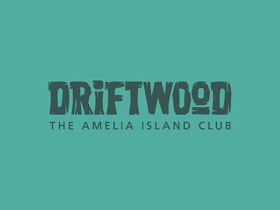 Driftwood Primary Logo aloha beach branding groovy illustration island logo restaurant summer surfing texture tiki tropical typography wood woodcut wooden