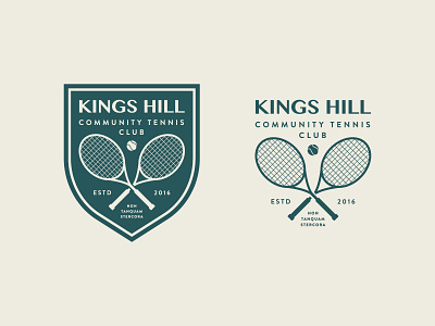 Kings Hill Tennis badge badge design badge logo badges brand branding clean color design elegant flat flat illustration graphic graphic design illustration logo simple sports tennis vector