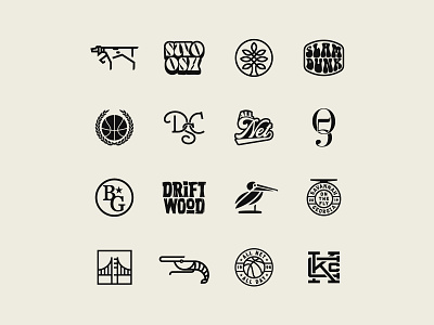 Collection of Creations branding design icon icon set iconography logo logo design logos logotype vector