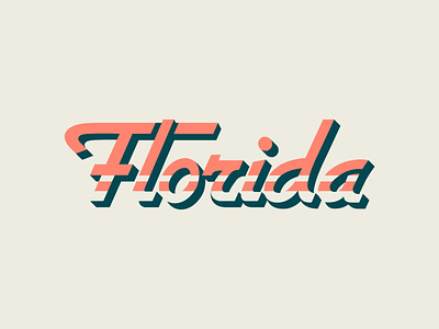 Florida Typography clean custom design custom logo custom type custom typeface design flat florida illustration logo type typeface typographic typography typography art typography logo vector