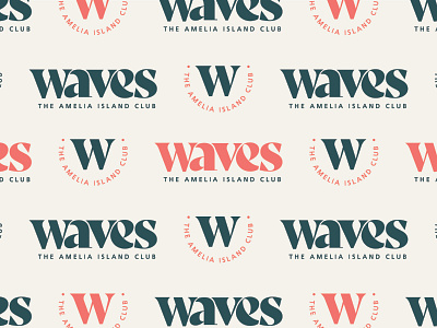 Waves Branding Assets – Concept 1 beach florida florida state georgia golf golf club island resort restaurant southern spa surf surfing typography vacation waves
