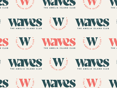Waves Branding Assets – Concept 1 beach florida florida state georgia golf golf club island resort restaurant southern spa surf surfing typography vacation waves
