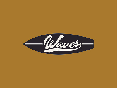 Waves – Concept 3 beach black and white bold brand branding classic clean dude gnarly groovy hippie modern ocean surf surfing typography vintage water wave waves