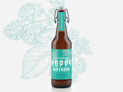 Hoppy 17th Birthday design packaging