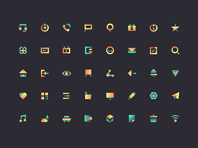 Icon-001 gradient icon normal icon shadow ui