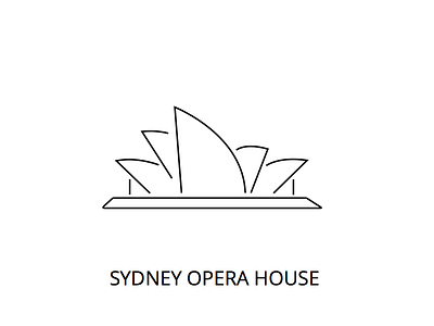 Sydney minimal opera sydney vector