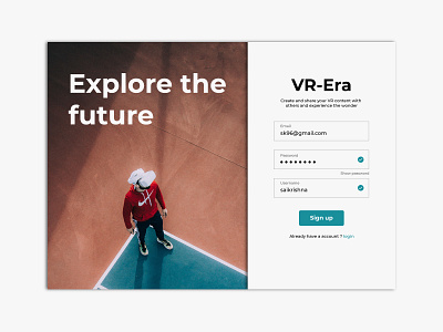 Dailyui 001 001 dailyui design uidesign vr website