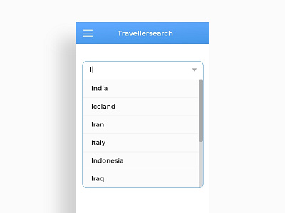 DailyUI #27 - Dropdown (search selection)