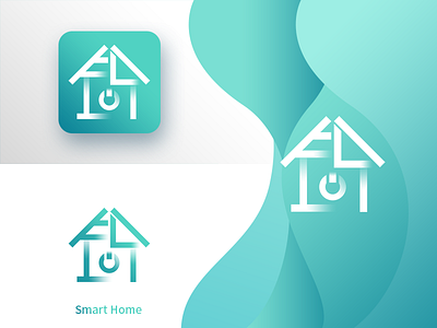 Smart Home IOT icon logo