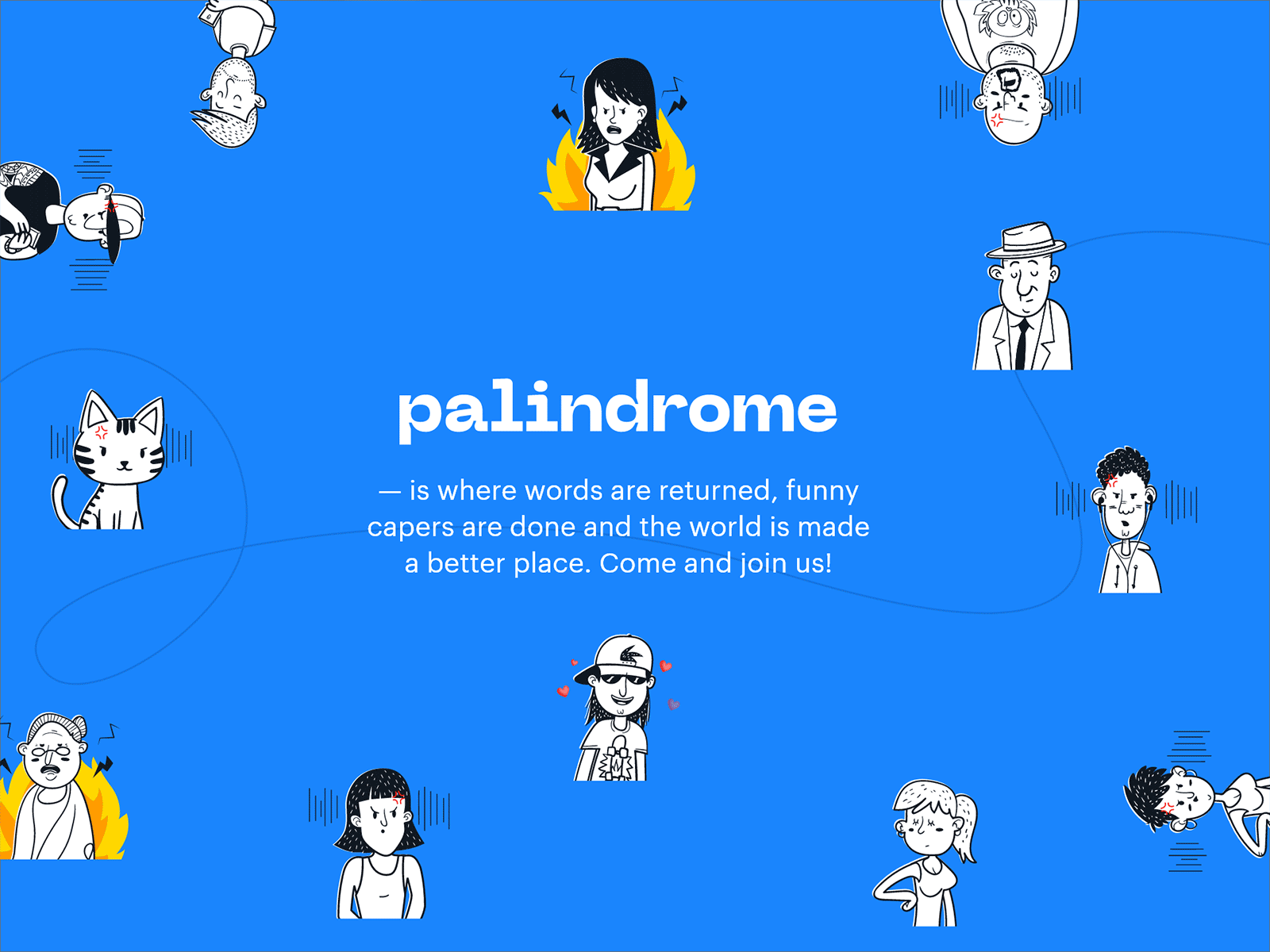 Case palindrome adobexd character figma funny illustraion interface kit palindrome people service ui uidesign ux web webdesign
