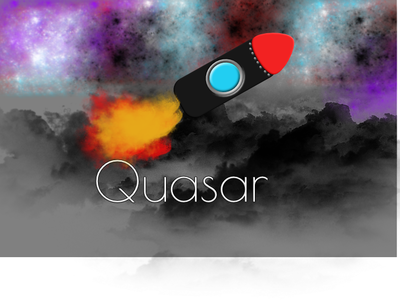 Rocketship Quasar Logo Frame branding design graphic design graphic design logo logo logo design challenge logo design concept outer space rocket launch rocket logo rocket ship