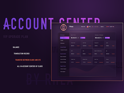 account center account settings ui ui ux web design