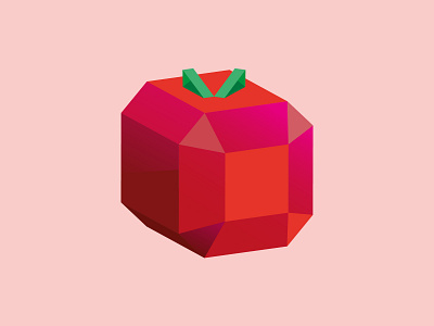 Low Poly Apple 3d apple ar augmented reality gamedesign simple vector