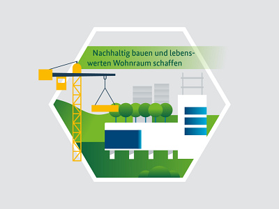 Illustrations for Smart Governance berlin building future green house illustration tech trees vector yellowtoo