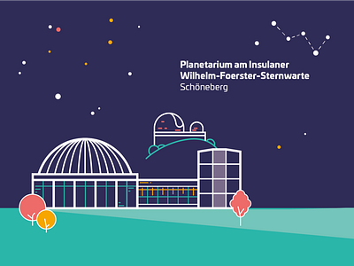 Planetarium Berlin architecture building design germany illustration planetarium stars vector yellowtoo