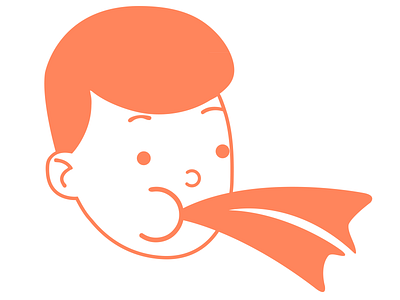 Paper Plane Hungry boy branding design illustration logo vector