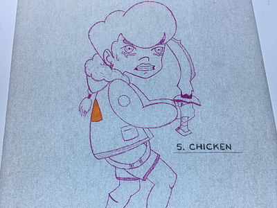 _InktoberChicken character design illustration inktober