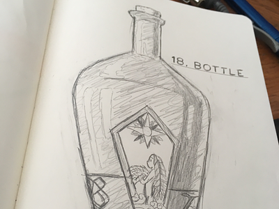 _InktoberBottle ale anime bottle doodle drawing drink illustration kingwonder seven deadly sins vanya ale