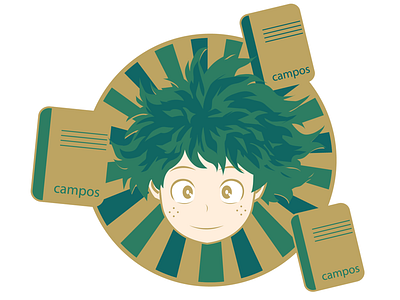 _GildedIzukuMidoriya dailyillustration illustration izukumidoriya koheihorikoshi myheroacademia vector