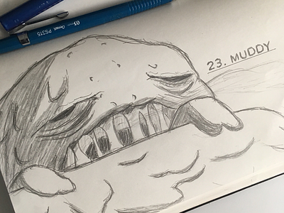 _InktoberMuddy character design doodle drawing illustration spirited away studio ghibli the stink spirit