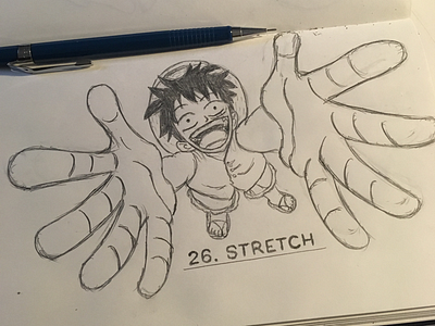 _InktoberStretch dailydoodle doodle eiichirooda followyourwonder illustration inktober inktober2018 kingwonder luffy monkeydluffy onepiece sketch starwhatpirates strawhat stretch wonderneverfades